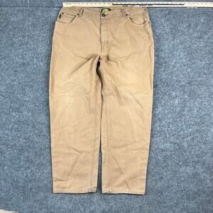 Cabela's Pants Mens Size 42 Tan Canvas Straight Workwear Outdoor Casual